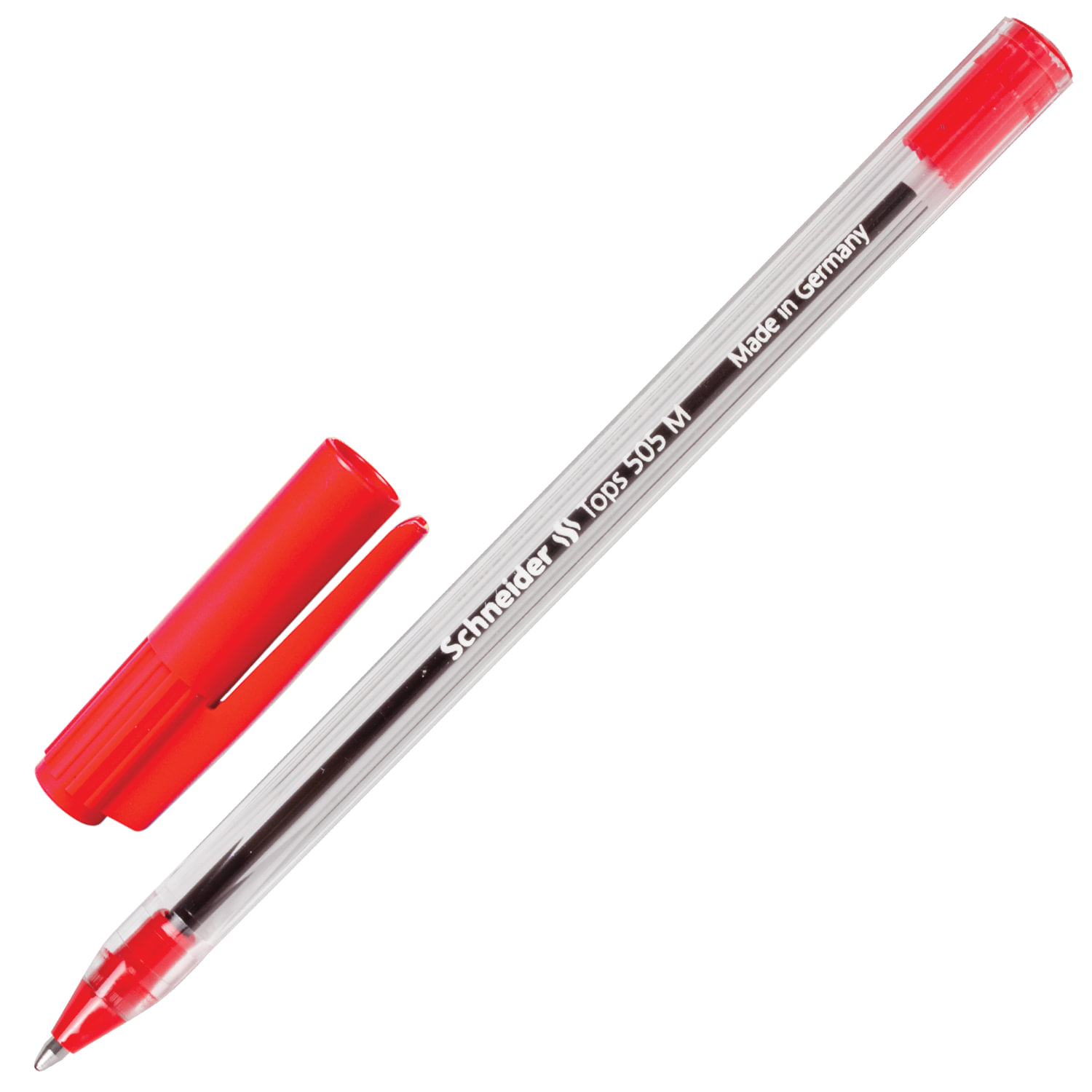 Ручка шариковая красная Schneider Tops 505 M 1мм одноразовая
