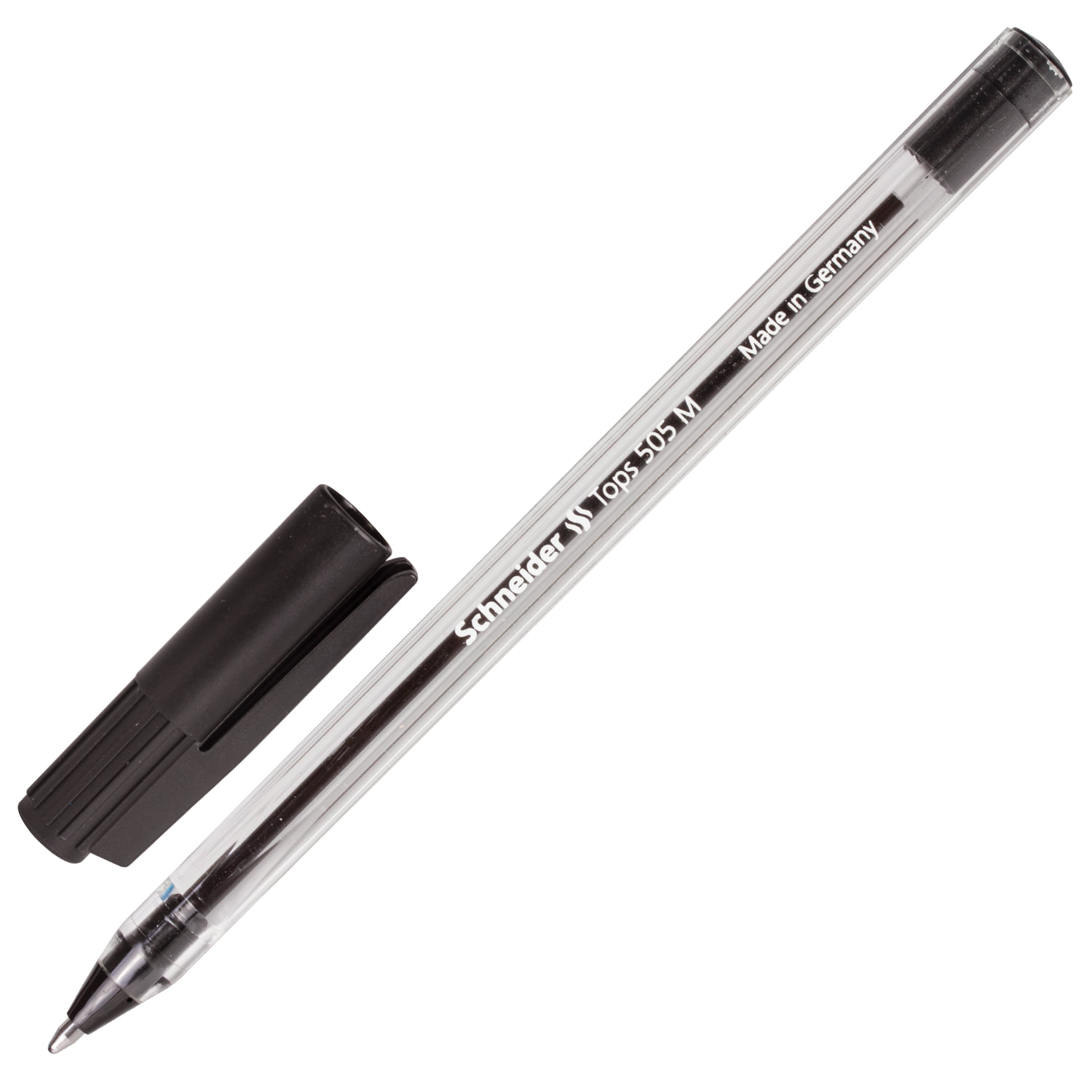 Ручка шариковая черная Schneider Tops 505 M 1мм одноразовая