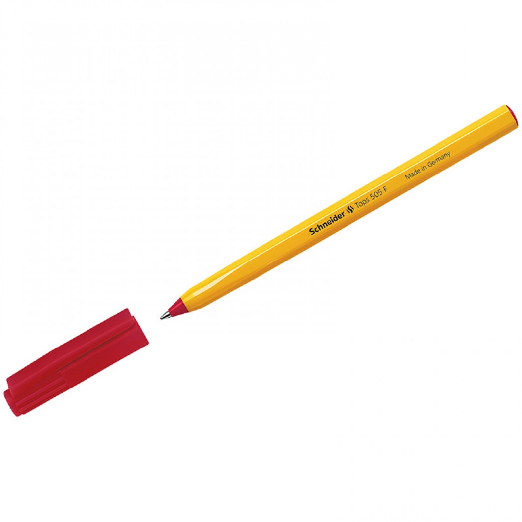 Ручка шариковая красная Schneider Tops 505 F 0.8мм одноразовая