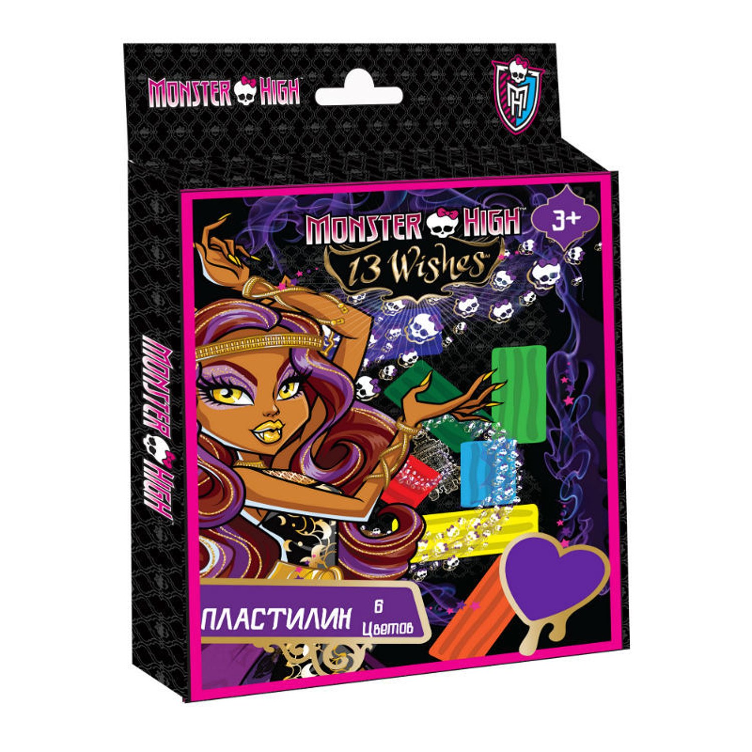 Пластилин 6 цв Monster High 13 Wishes 120uh