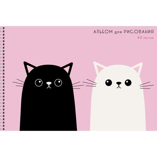 Альбом д/рис 40л спир Два кота
