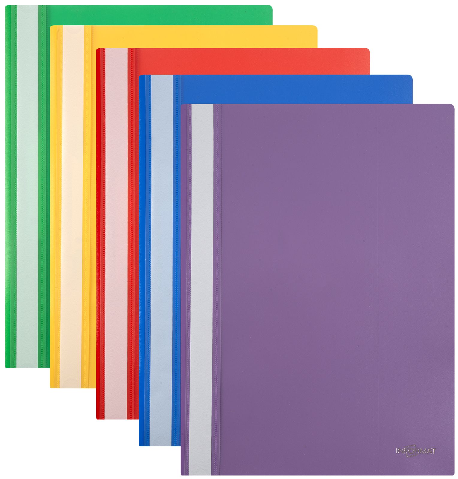 Папка-скоросшиватель А4 inФОРМАТ 0,18мм ассорти