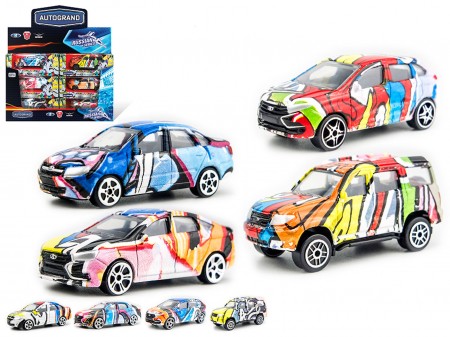 Машина Авто дизайнерские с граффити 1:60 7см