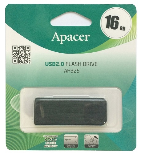 Флэш-карта 16GB Apacer USB AH325 Black