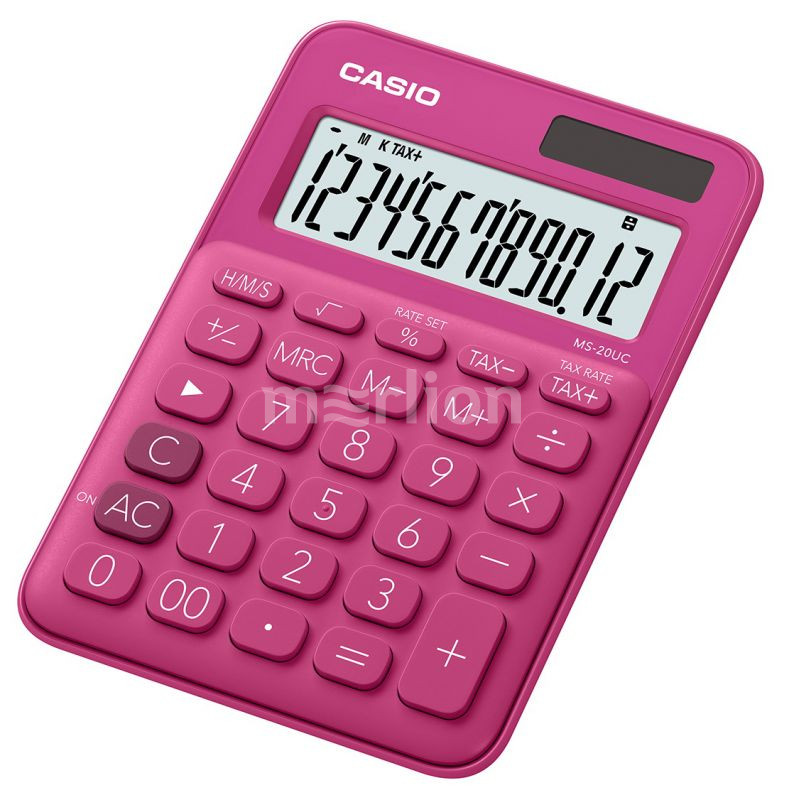 Калькулятор 12 разр. Casio настольный красный