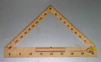 Треугольник-транспортир классный деревянный 40см