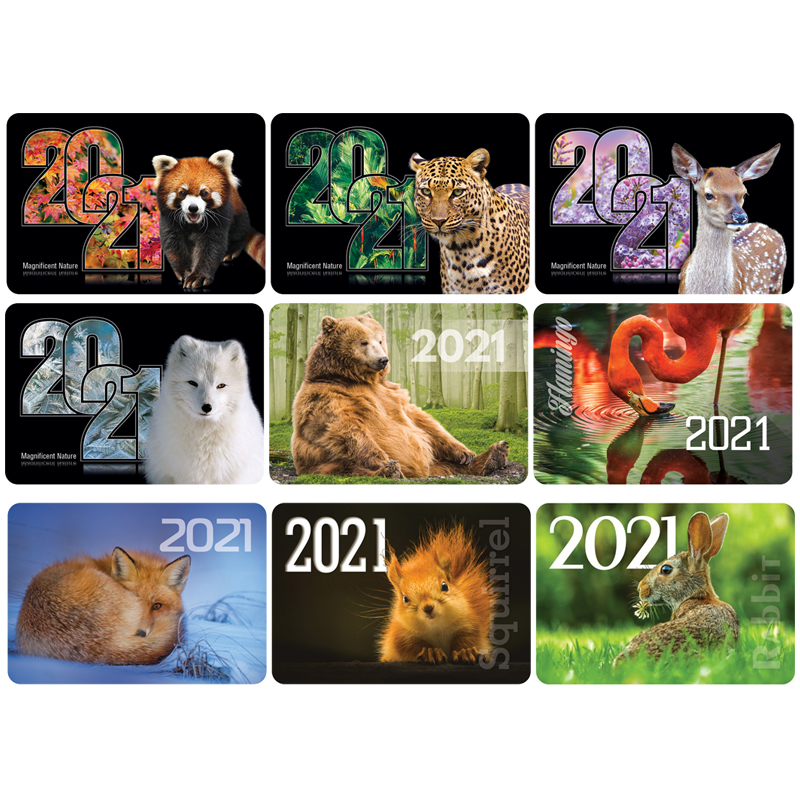 Календарь карманный 2021 Кк7 Животные ассорти