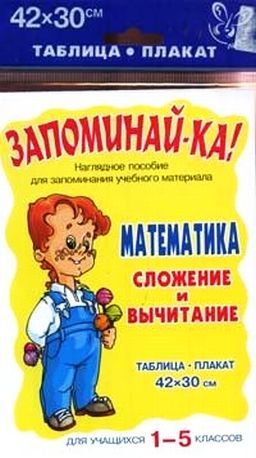 Таблица-плакат Математика. 1-5 кл.: Сложение и вычитание