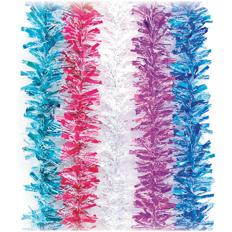 НГ Гирлянда мишура 200см Каз Ком d=50мм Ассорти