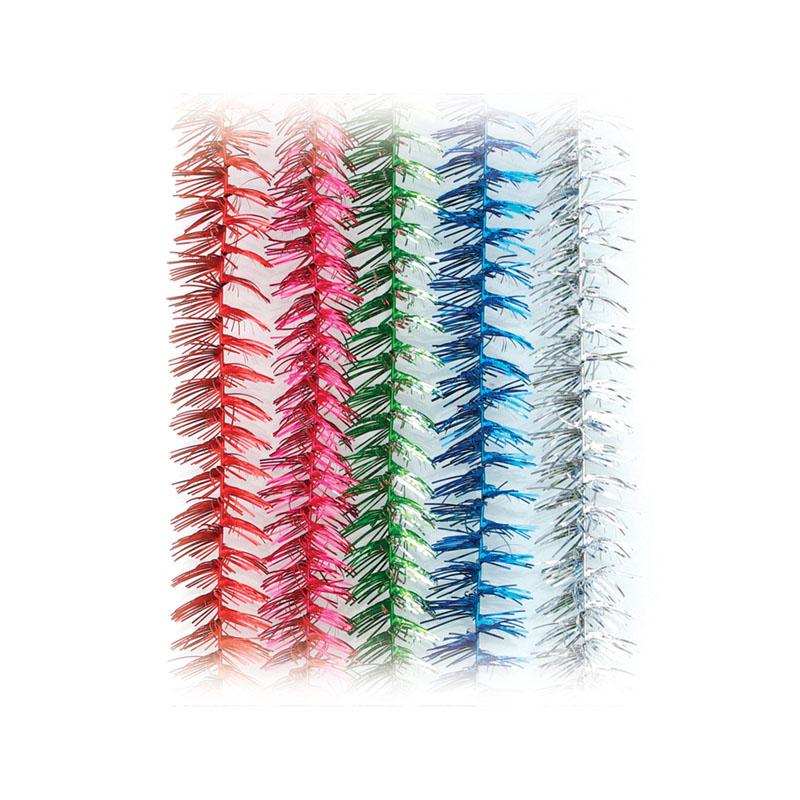 НГ Гирлянда мишура 200см Каз Ком d=35мм Ассорти двойная №13