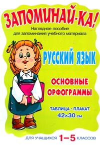 Таблица-плакат Русский язык. 1-5 кл.: Основные орфограммы