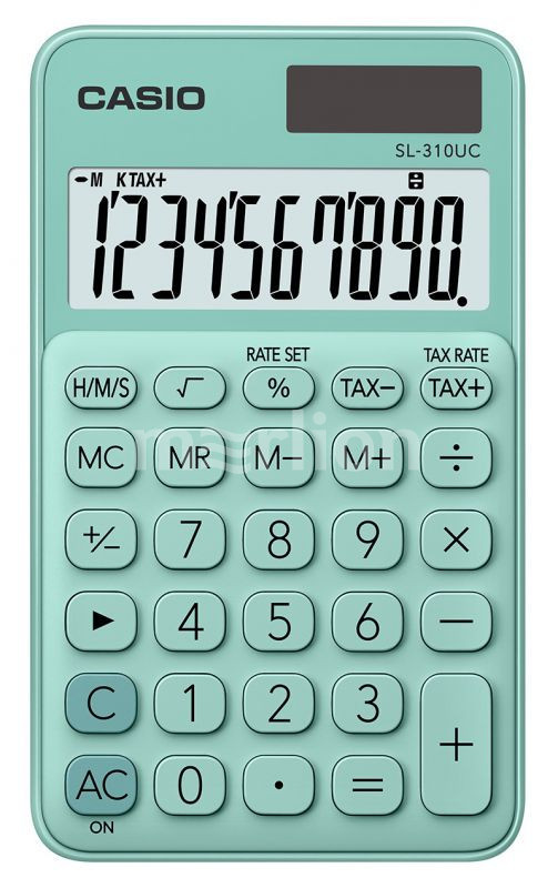 Калькулятор 10 разр. Casio карманный зеленый