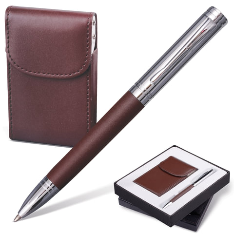 Ручка подар. GALANT Prestige Collection + визитница коричн подар короб