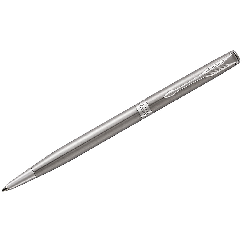 Ручка подар. Parker Sonnet Stainless Steel CT Slim черная шарик поворо