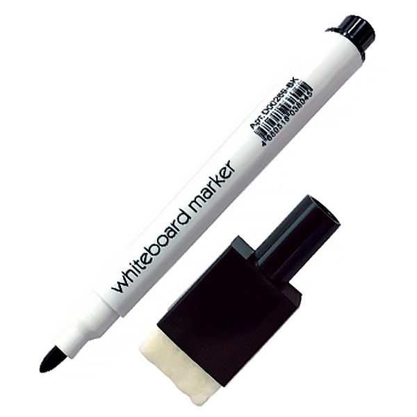 Маркер д/доски черный с губкой