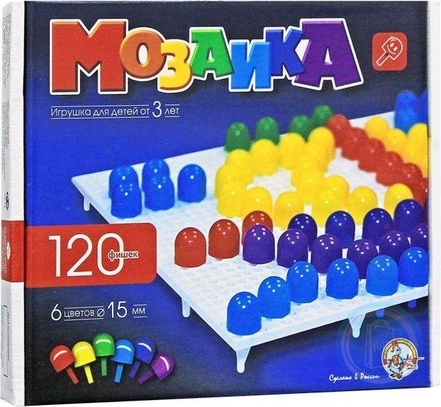 Мозаика 120 фишек. 6 цветов d=15мм