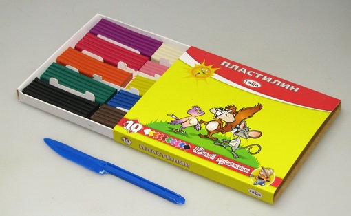 Пластилин 10 цв Юный художник 140г