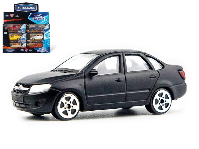 Машина Lada Granta матовая черная 1:60