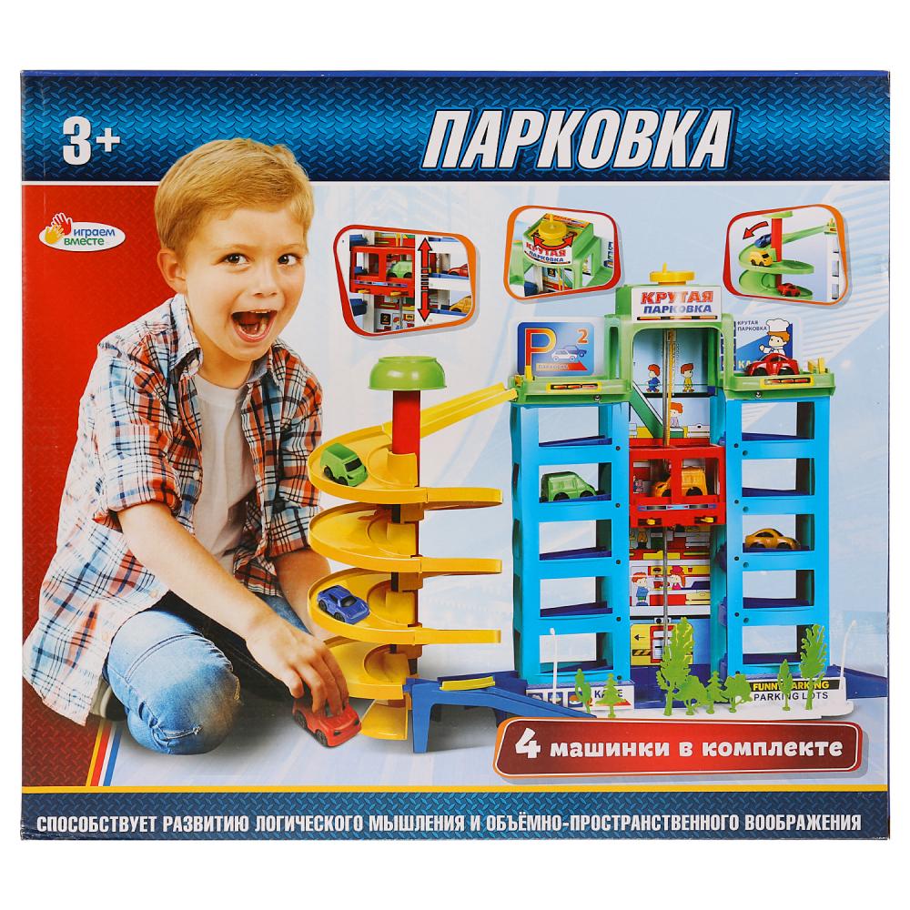 набор Парковка 6 уровней с машинками и аксесс. цвет ассорт