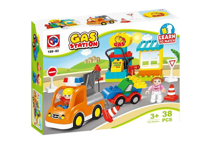Конструктор Kids home toys Автомобильная заправка 38 дет. пласт