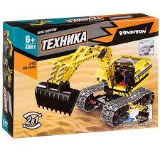 Конструктор Техника. Экскаватор Робот 2в1, 342 дет.