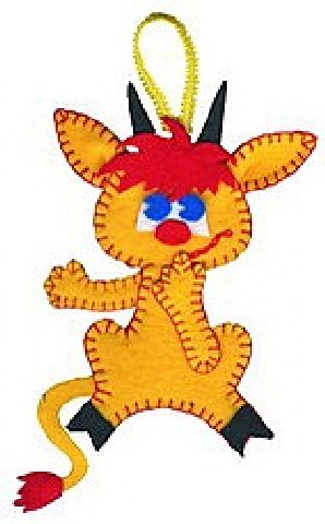 АКЦИЯ19 Творч Аппликации из ткани Чертенок