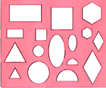 Трафарет пластик Геометрических фигур №1