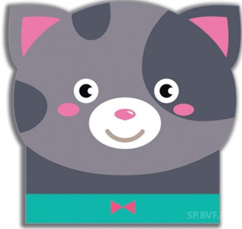 Блокнот А6 30л спир Зверята фигурный