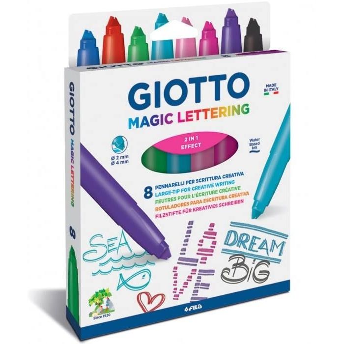 Фломастеры 8 цв Giotto Magic Lettering Магические для леттеринга