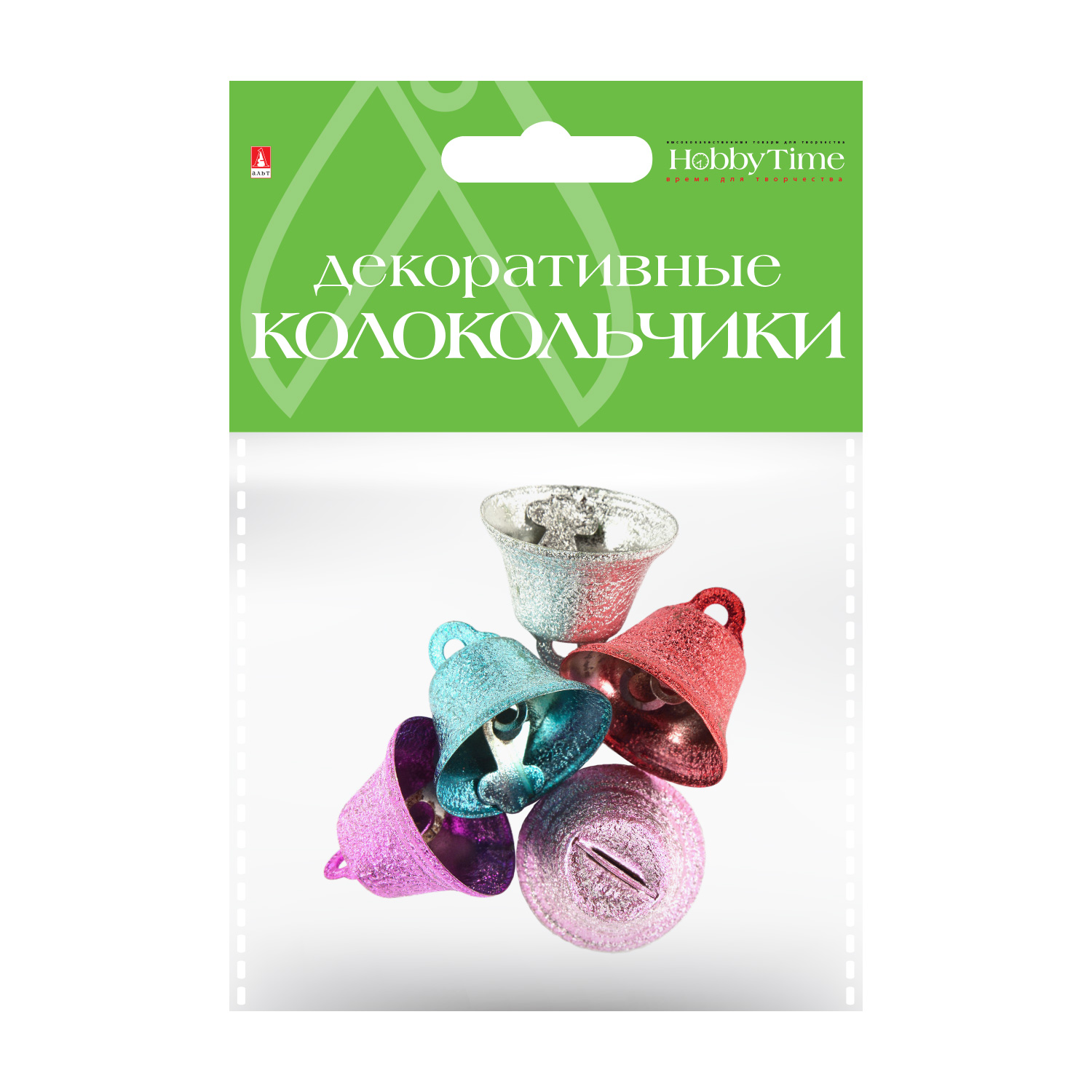 Творч Колокольчики Цветные frosted 26мм 5шт