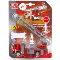 Машина Пожарная 15см металл. 1:64 с аксесс.