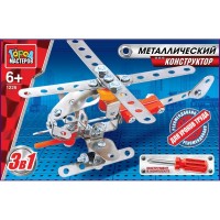 Конструктор металлический 3в1: вертолет, самолет, ракета