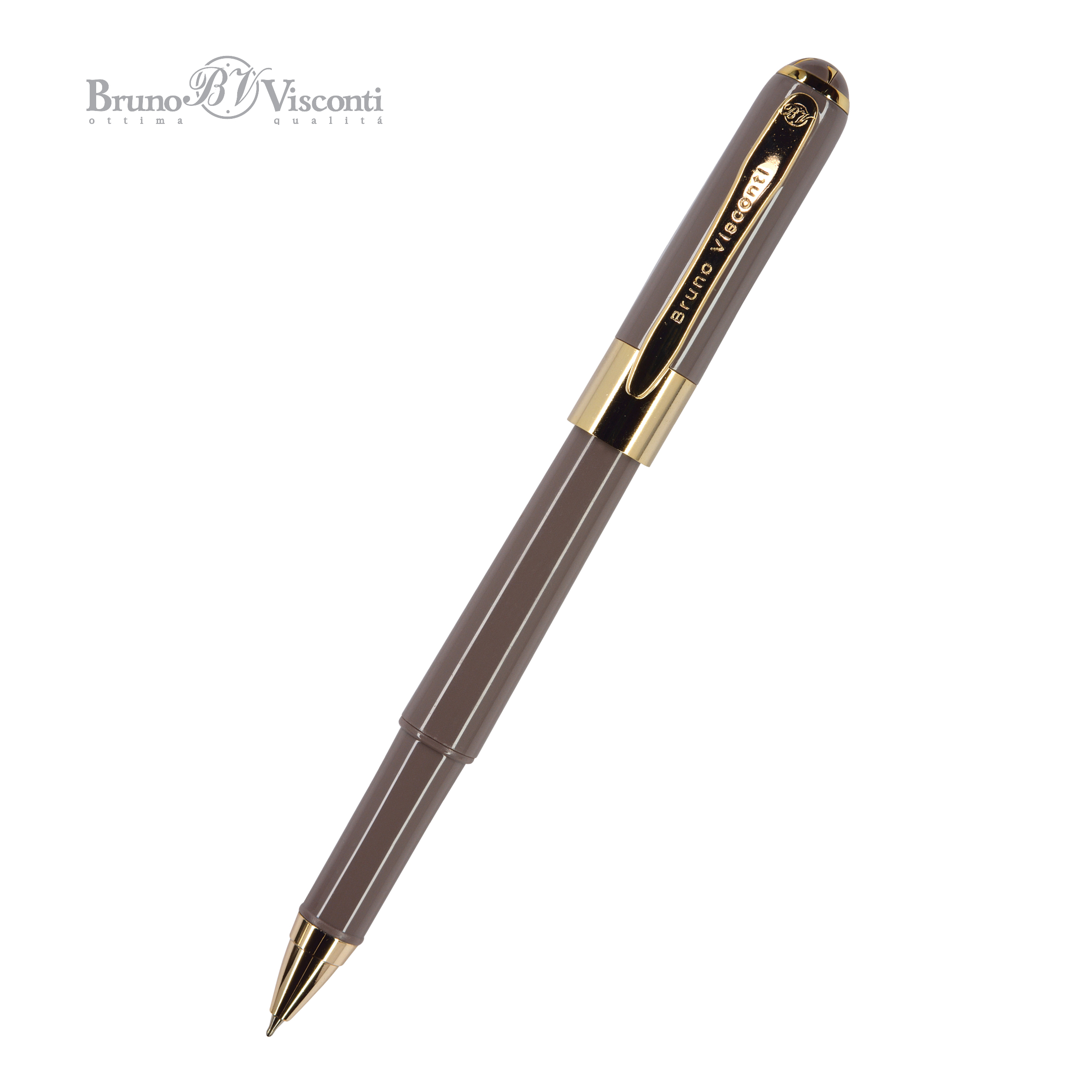 Ручка подар шар BV Monte carlo синяя 0.5 серый корпус