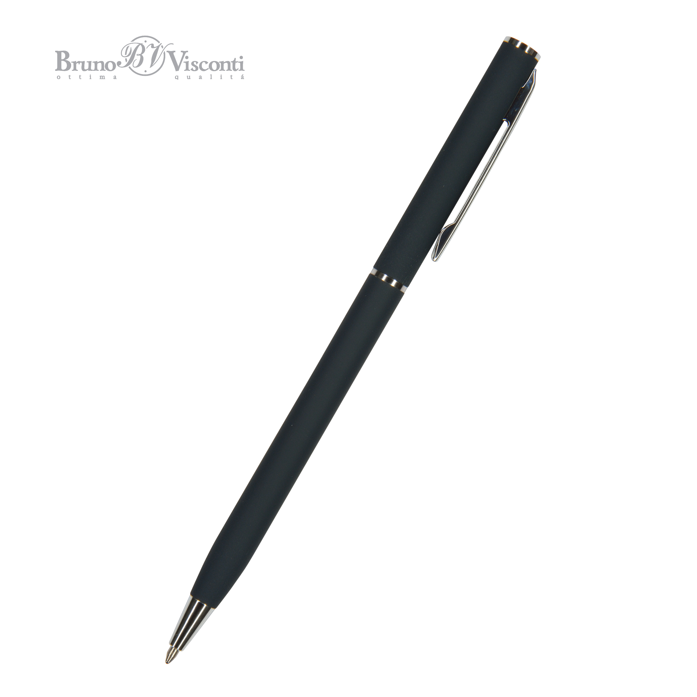 Ручка подар шар BV Palermo синяя 0,7мм авт сине-черный метал