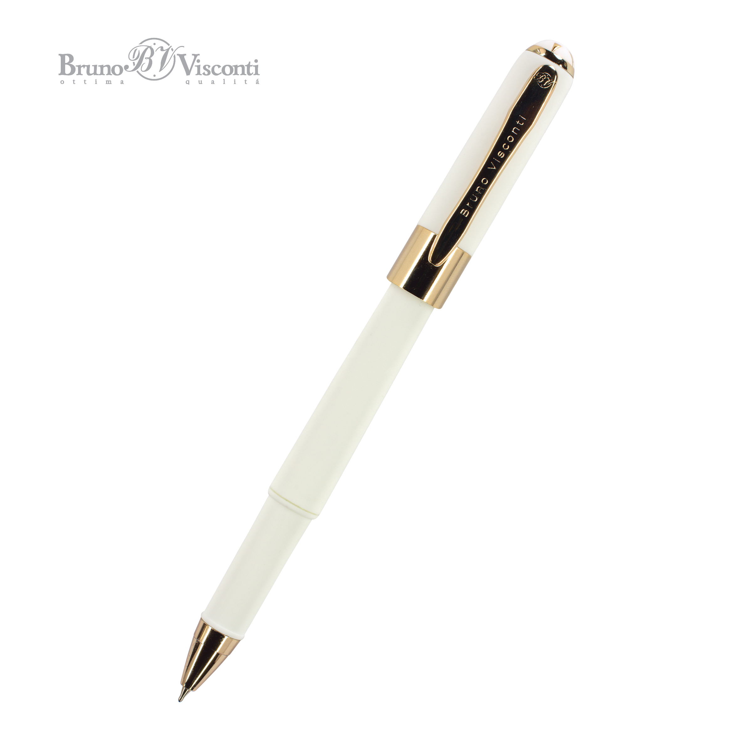 Ручка подар шар BV Monaco синяя 0,5мм белый корпус
