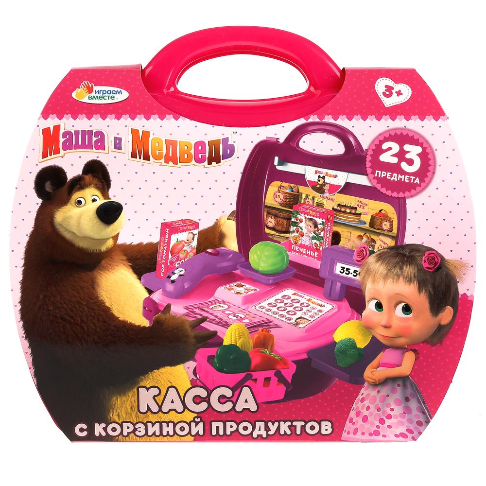 набор Касса Маша и Медведь с набором продуктов (23 предмета)