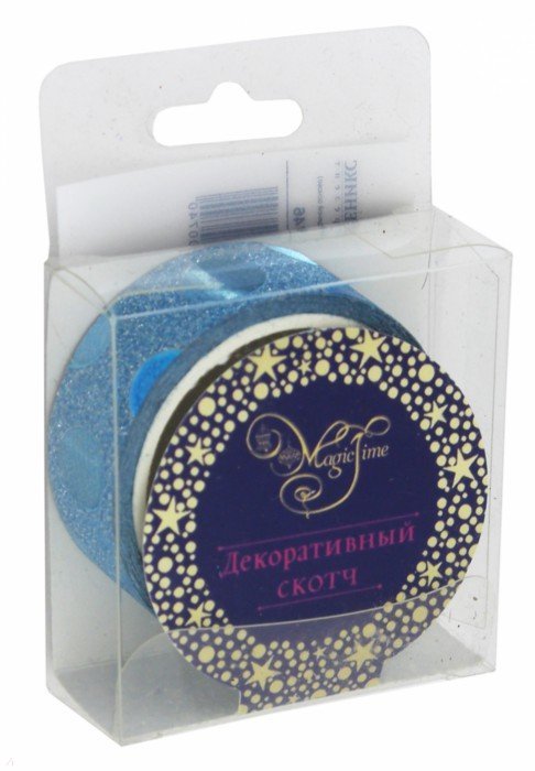 Творч Скотч для декора пластик Круги бирюза 1,5*4м