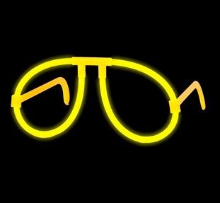 Праз Светящиеся очки Желтые, с химическим источником света