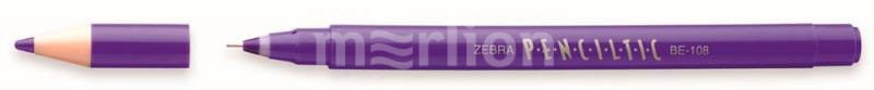 Ручка роллер Zebra Penciltic 0,5мм фиолетовый корпус игловидный пиш. наконеч
