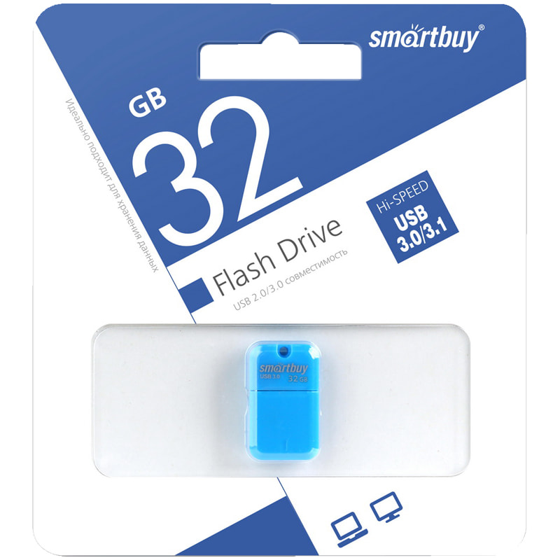 Флэш-карта USB 32GB 3.0 Smart Buy Art синий