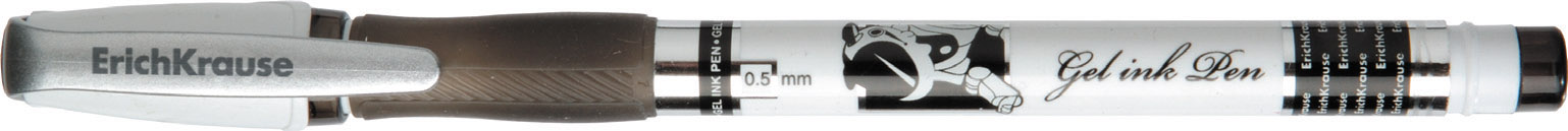 Ручка гелевая черная EK Robogel 0.5мм резин. держ.