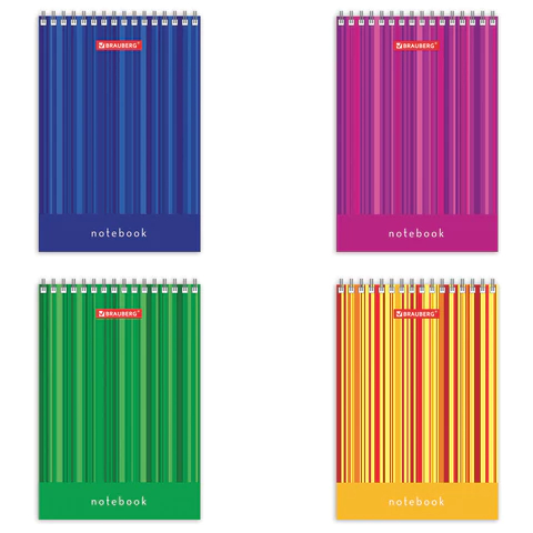 Блокнот А6 40л кл BRAUBERG Полоски 97х145мм