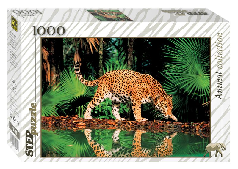 Пазл 1000 Step Леопард у воды