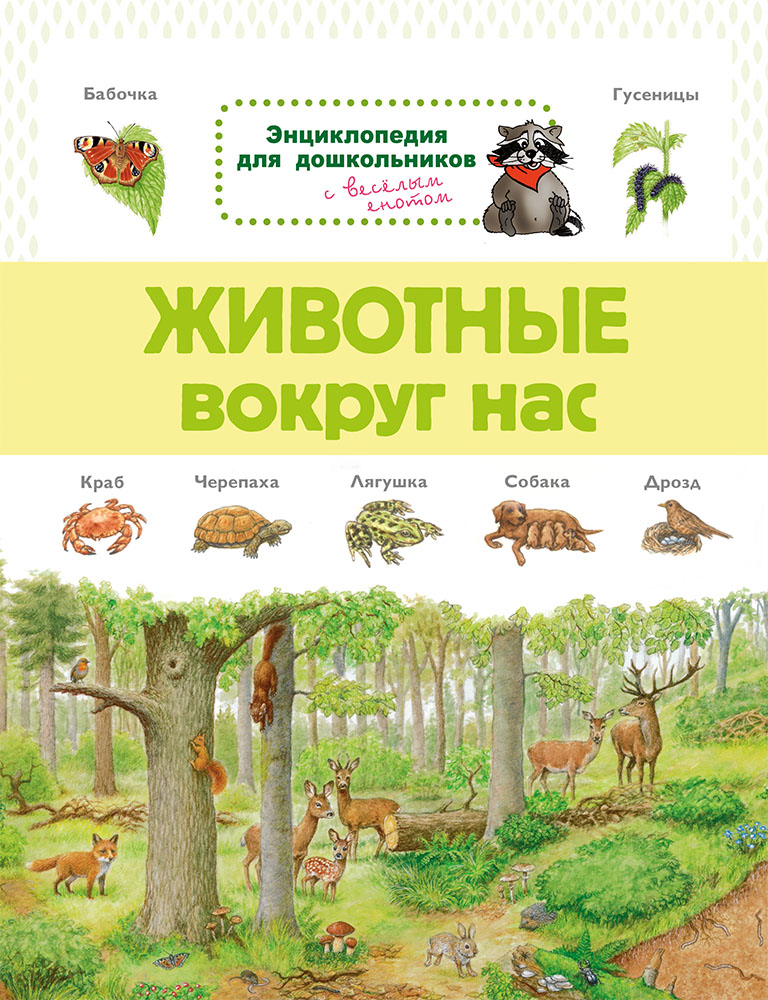 Энциклопедия для дошкольников с веселым енотом. Животные вокруг нас