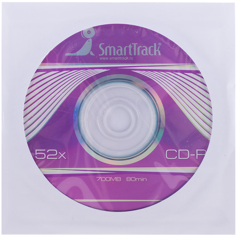 Диск CD-R Smart Track 700Мб 52x бумажный конверт