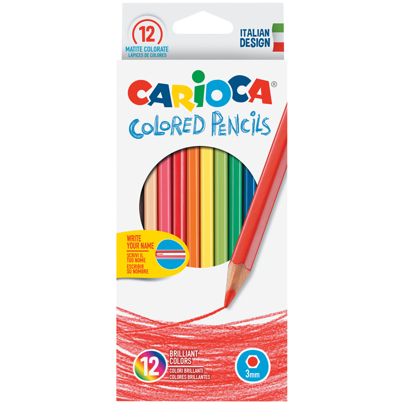 Карандаши цветные 12 цв Carioca