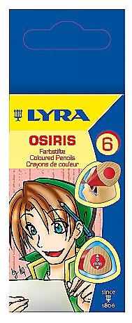 Карандаши цветные 6 цв Lyra Osiris короткие, треугольные