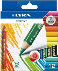 Карандаши цветные 12 цв Lyra Ferdy 6,25мм треуг толстые
