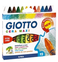 Мелки восковые 12цв Giotto Cera Maxi