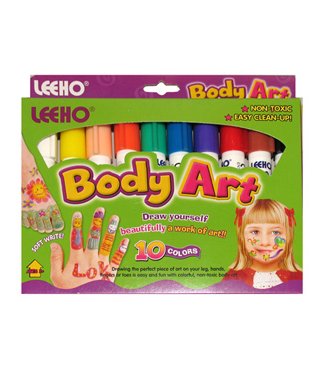 Мелки для лица и тела 10цв Body Art к/к